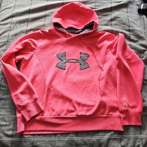 Under Armour Ladies Hot Pink Storm Coldgear Hoodie Breast Cancer Edition Size XL